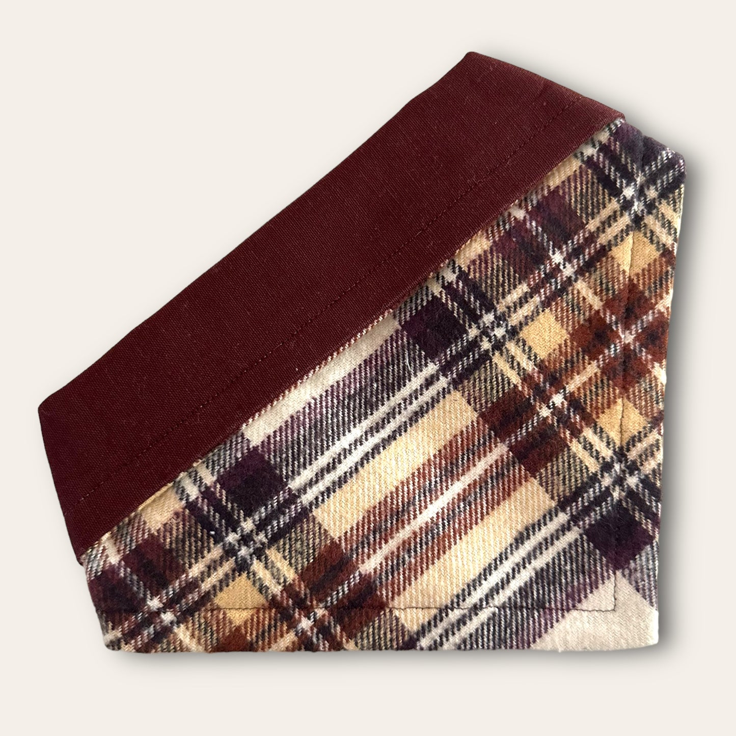 Fall Burgandy Cream Plaid