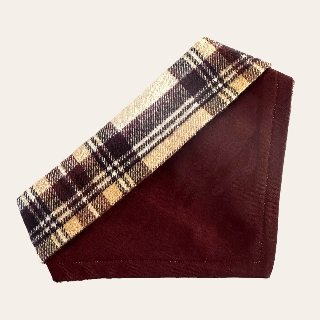 Fall Burgandy Cream Plaid